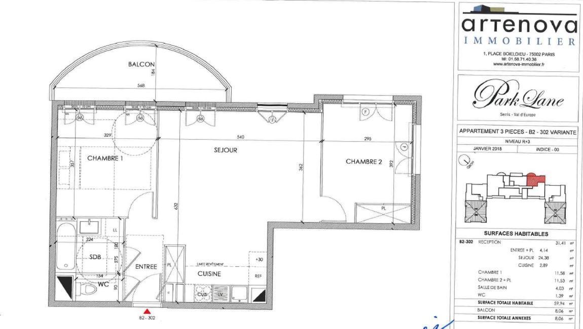 3 Room Flat In Parklane - 1,5Km Disney Serris Exterior foto